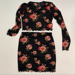 Floral Long Sleeve Dress Set - Forever 21